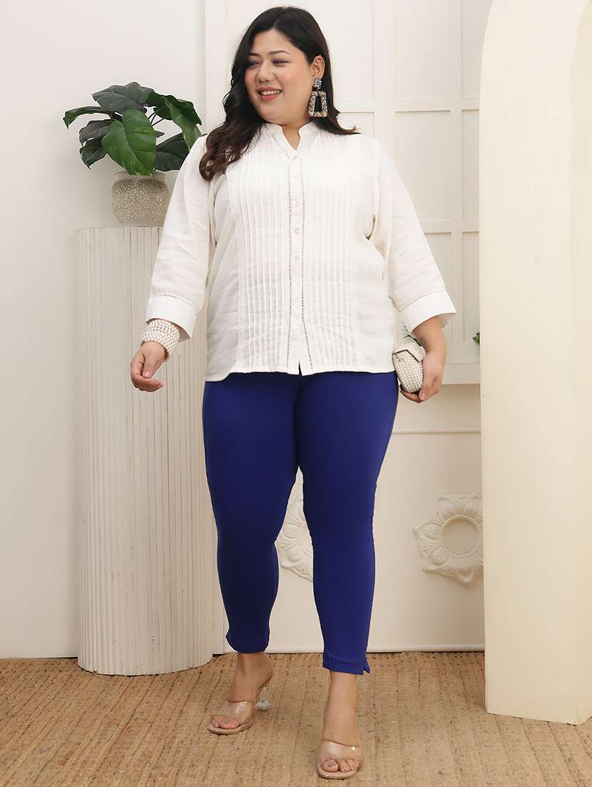 women pack of 2 plus size solid mid rise legging - 22378038 -  Standard Image - 6