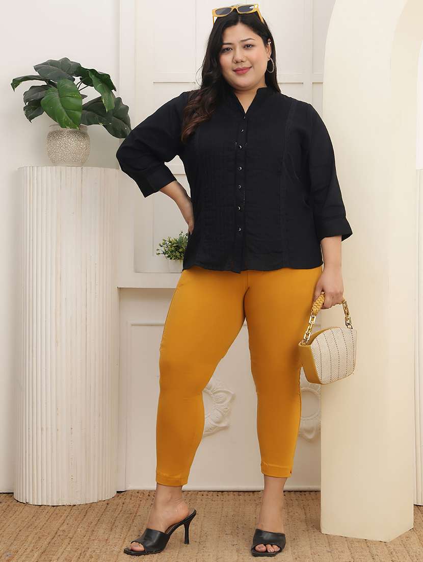 women pack of 2 plus size solid mid rise legging - 22378050 -  Standard Image - 6