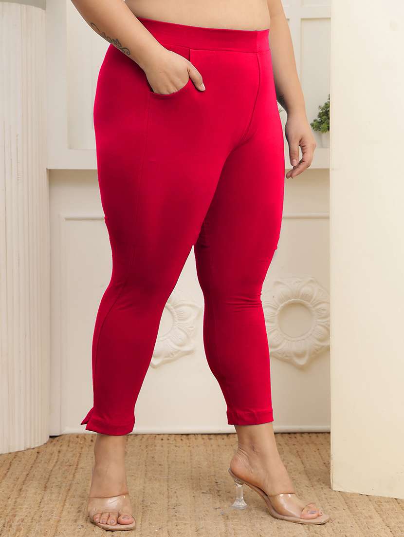 women pack of 2 plus size solid mid rise legging - 22378051 -  Standard Image - 1