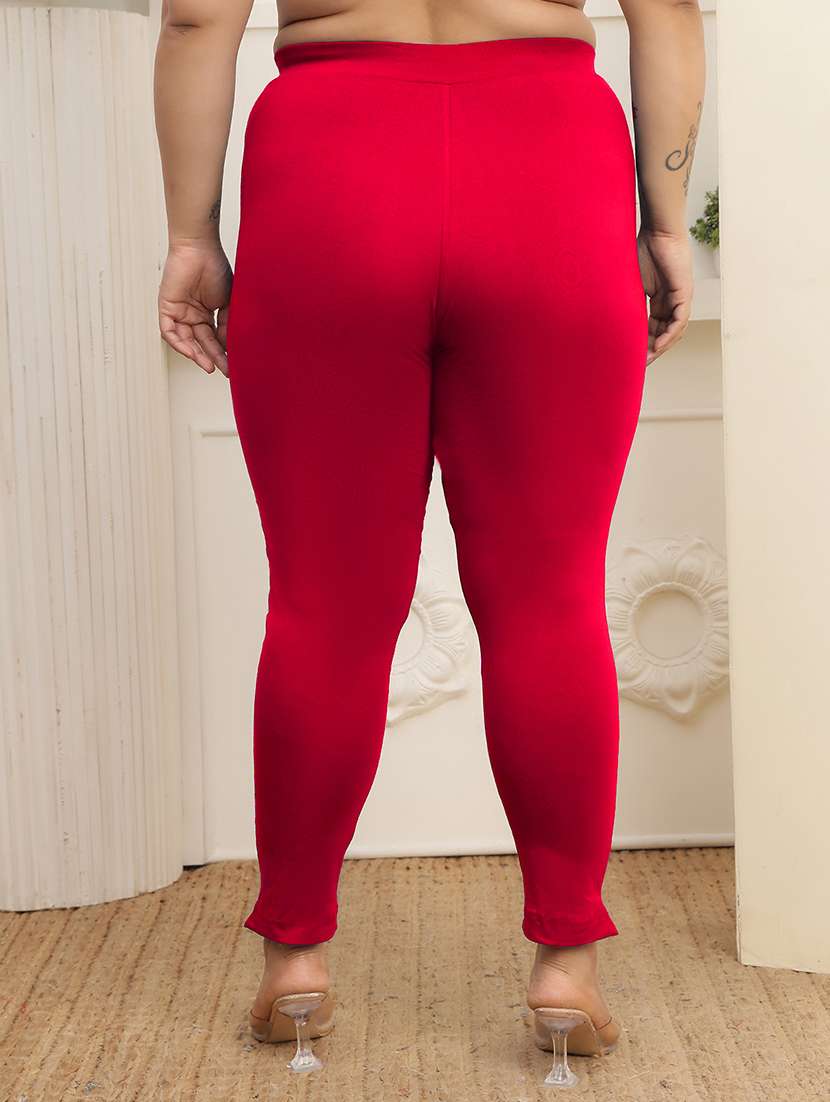 women pack of 2 plus size solid mid rise legging - 22378055 -  Standard Image - 4