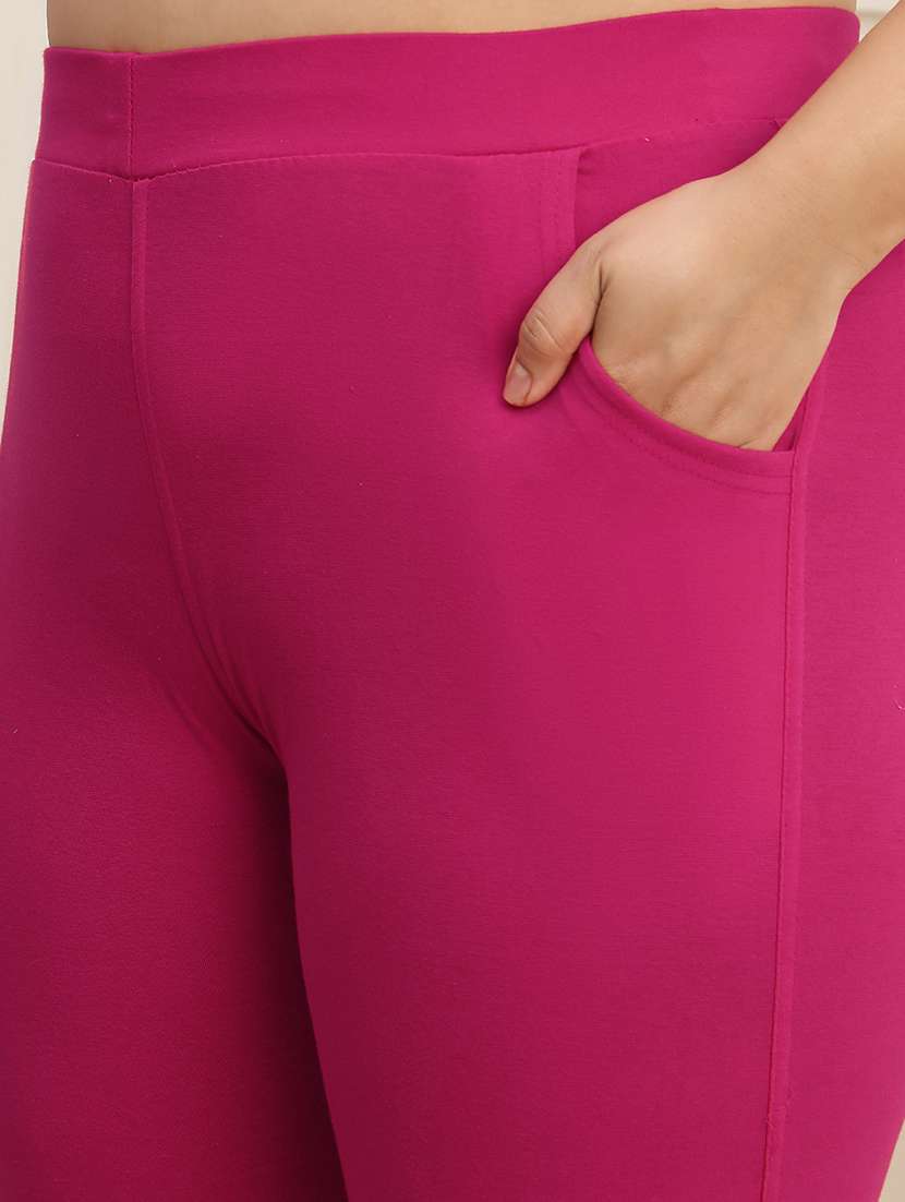 women pack of 2 plus size solid mid rise legging - 22378073 -  Standard Image - 6