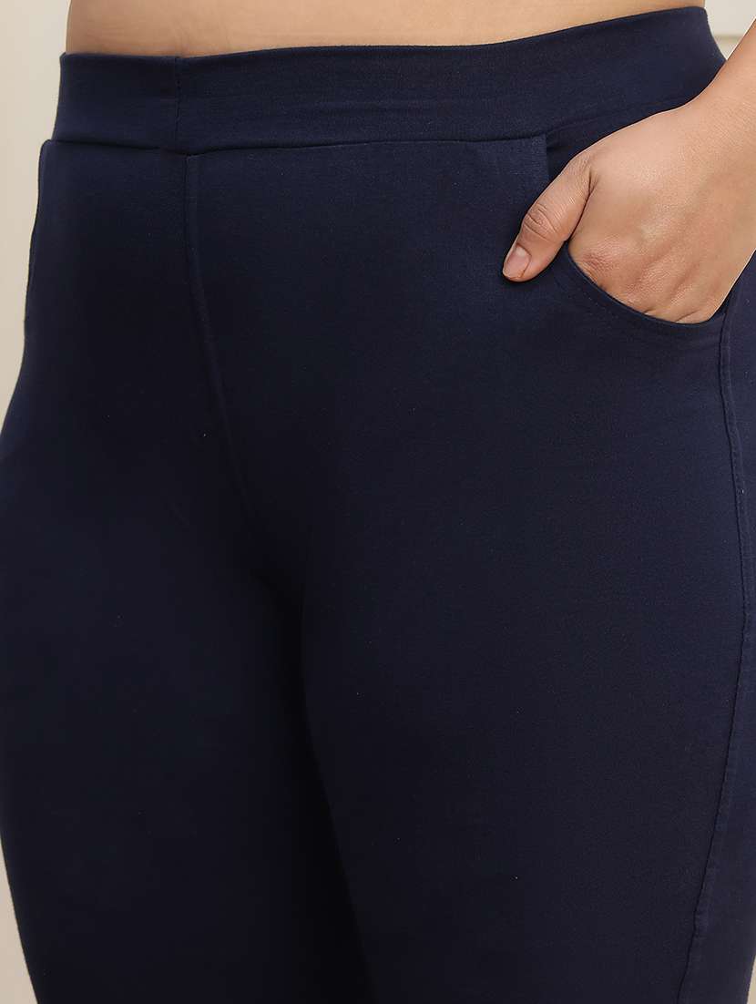 women pack of 2 plus size solid mid rise legging - 22378141 -  Standard Image - 6