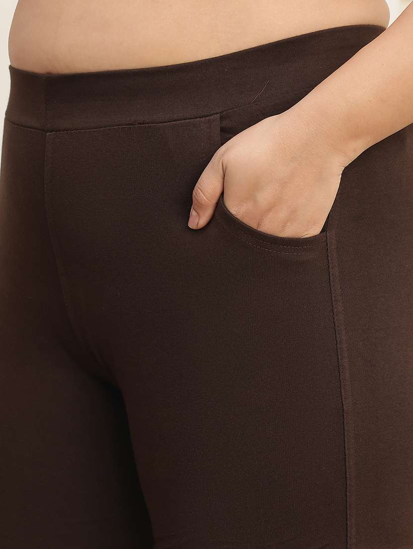 Women Pack Of 2 Plus Size Solid Mid Rise Legging - 22378180 -  Standard Image - 6