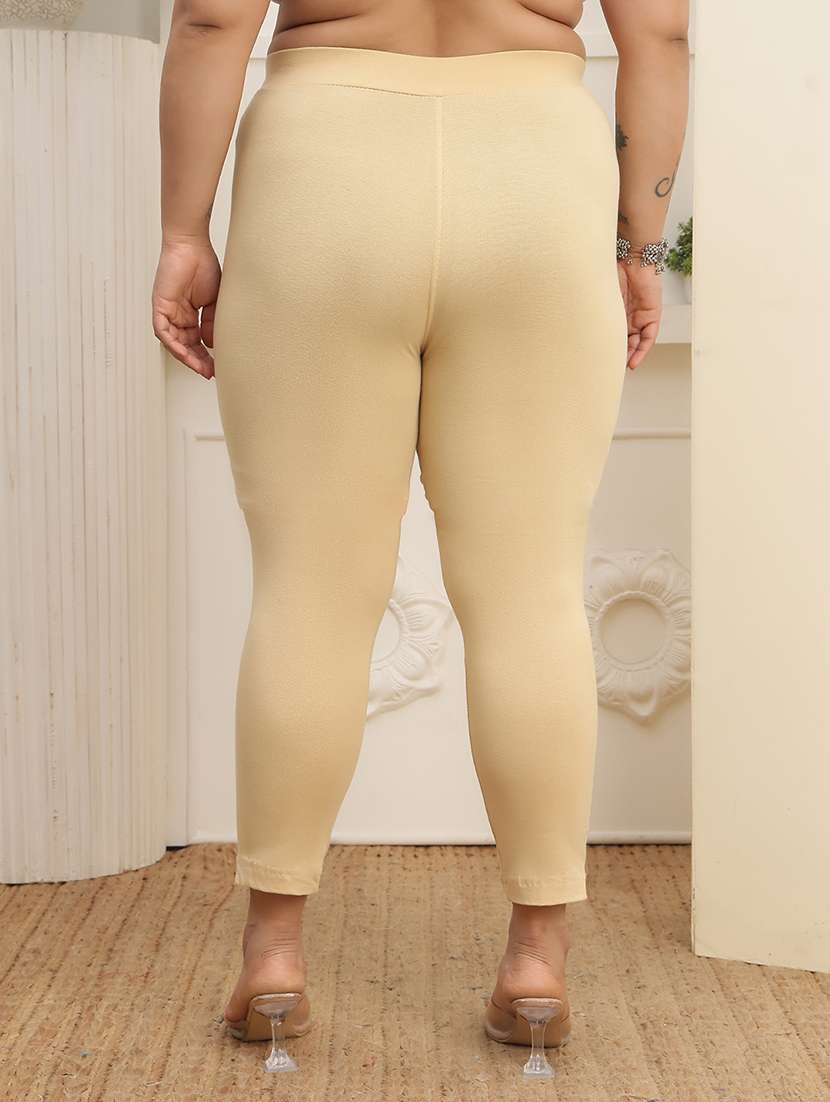 women pack of 2 plus size solid mid rise legging - 22378209 -  Standard Image - 4