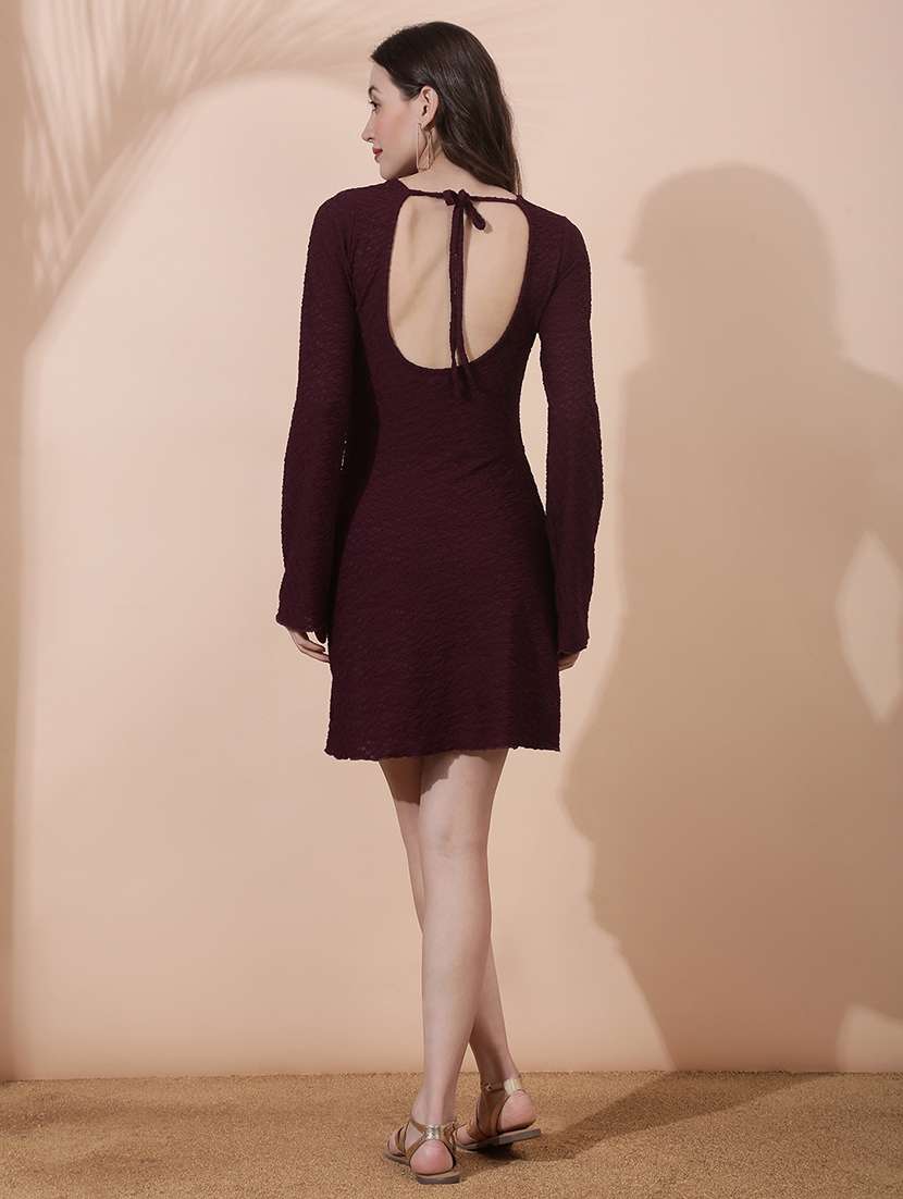 women solid bell sleeve sheath dress - 22378251 -  Standard Image - 4