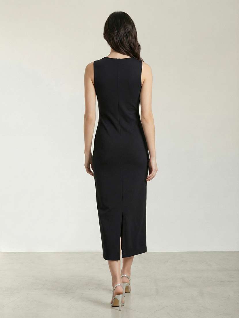 women solid single shoulder bodycon dress - 22378253 -  Standard Image - 4