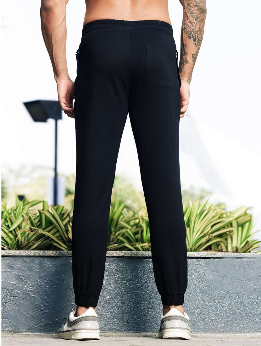 men solid mid rise track pant - 22378284 -  Standard Image - 4