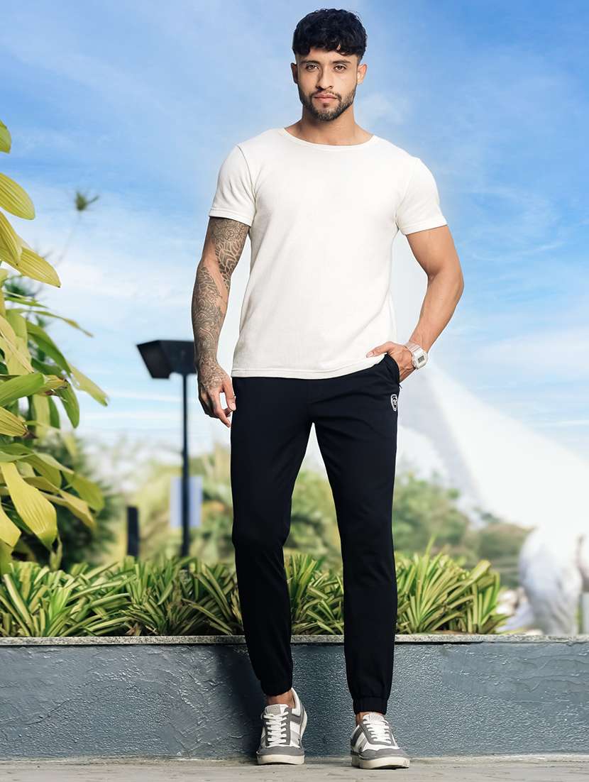 men solid mid rise track pant - 22378284 -  Standard Image - 6
