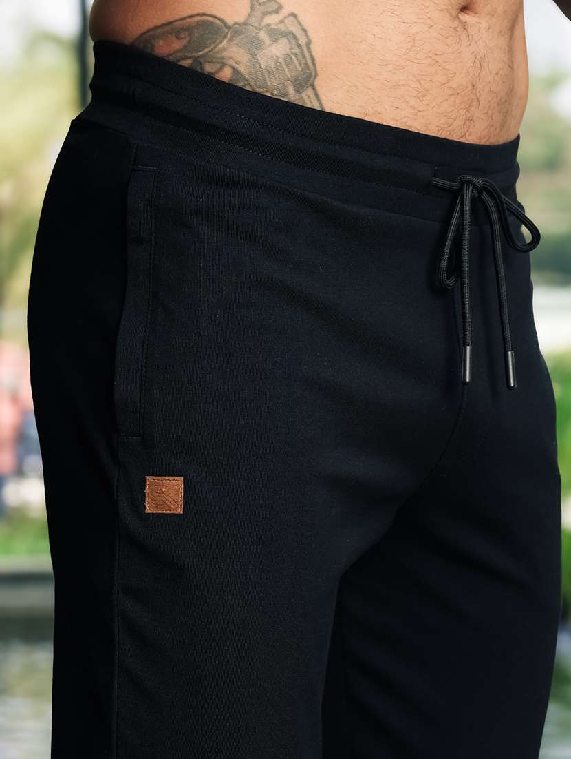 men solid mid rise track pant - 22378289 -  Standard Image - 1