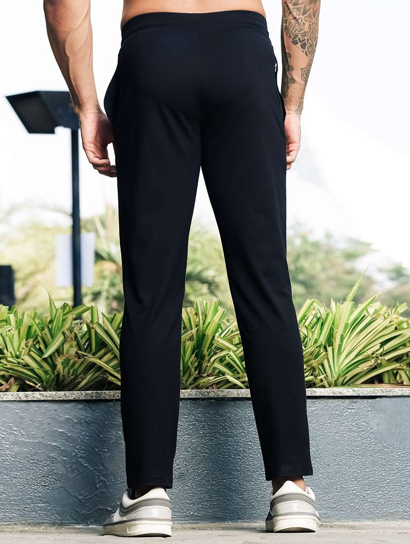men solid mid rise track pant - 22378289 -  Standard Image - 4