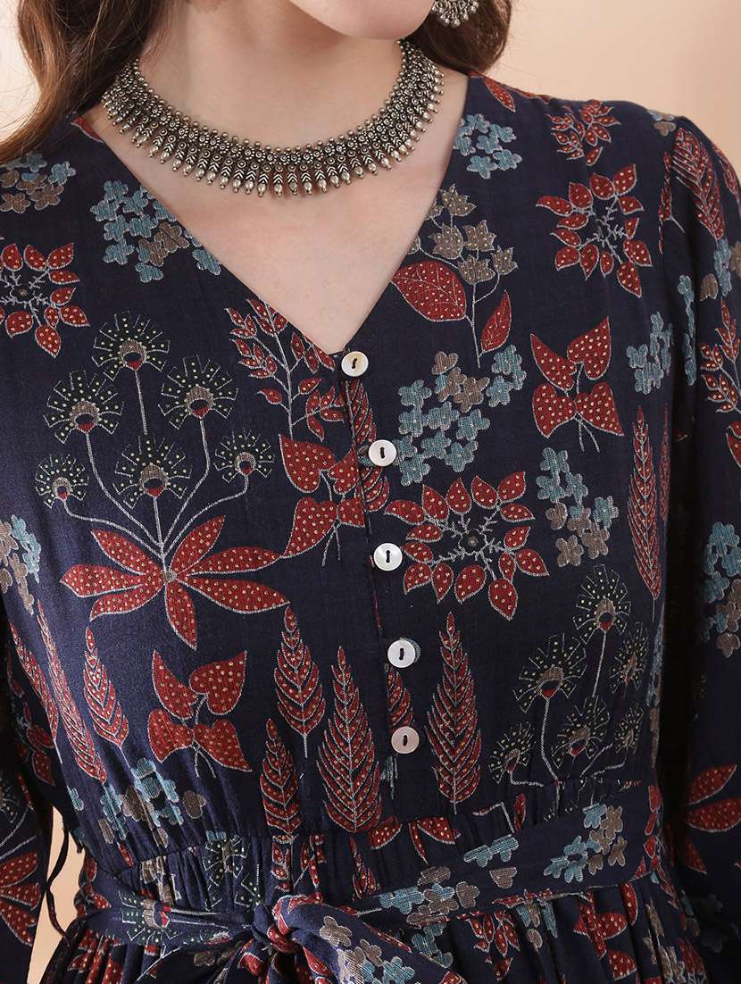 women floral puff sleeve tiered maxi dress - 22378329 -  Standard Image - 4