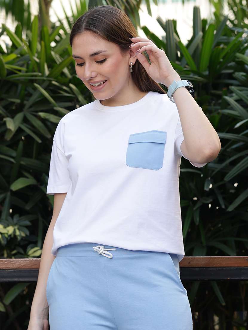 women printed t-shirt & trouser co-ord set - 22378339 -  Standard Image - 1