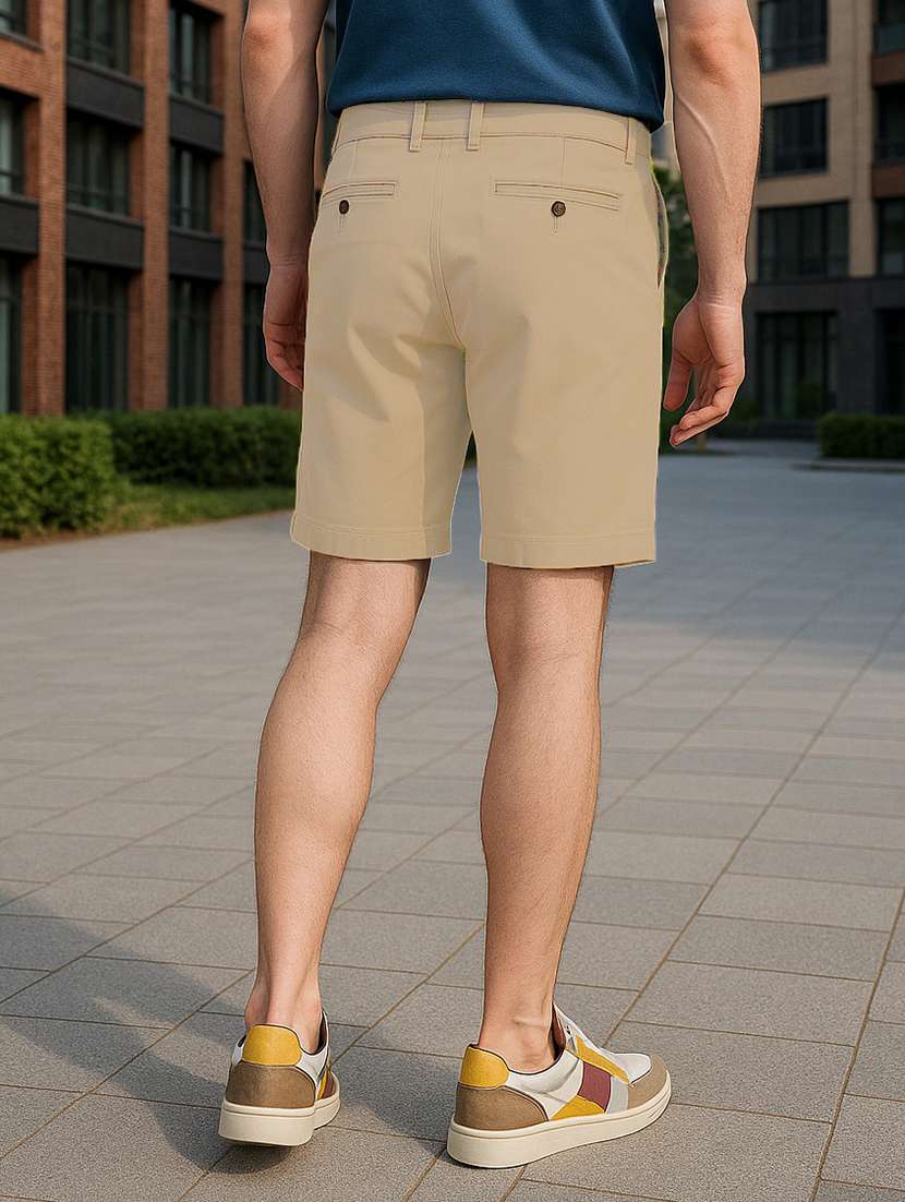 men solid mid rise regular fit shorts - 22378528 -  Standard Image - 1