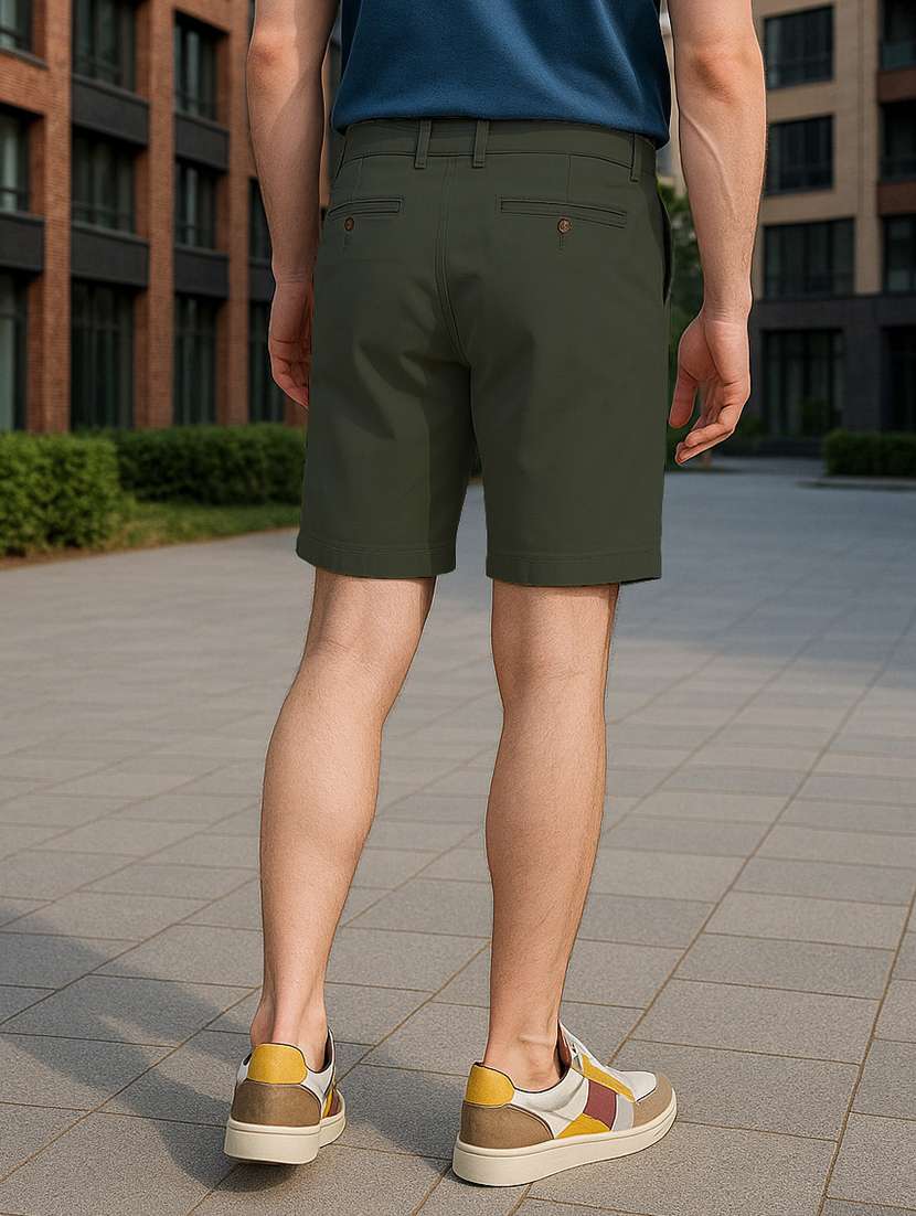 men solid mid rise regular fit shorts - 22378529 -  Standard Image - 1