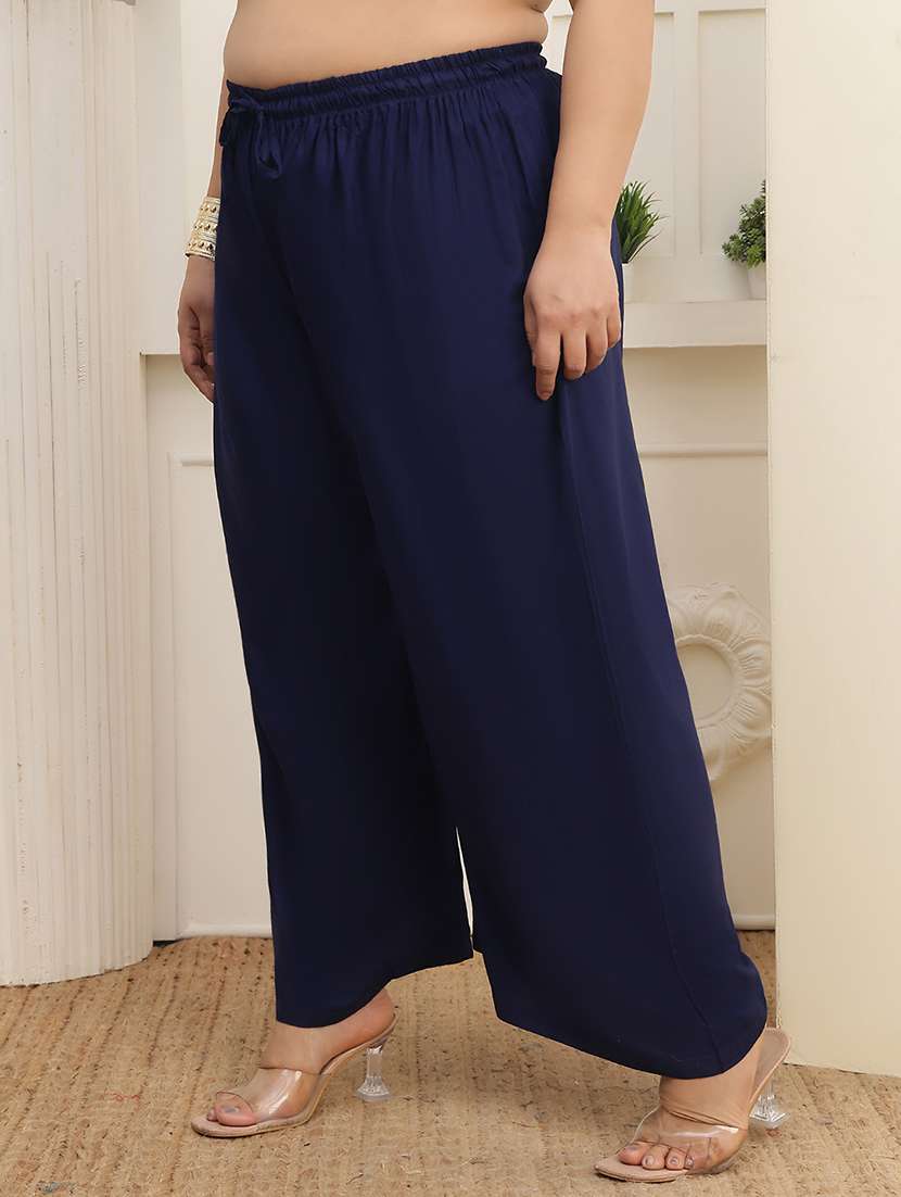 women plus size solid palazzo - 22378727 -  Standard Image - 4