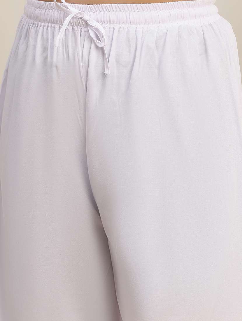 women plus size solid mid rise palazzo - 22378730 -  Standard Image - 1