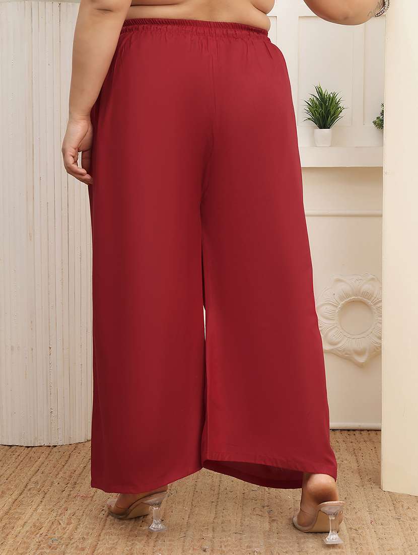 multi colored rayon palazzos - 22378824 -  Standard Image - 4