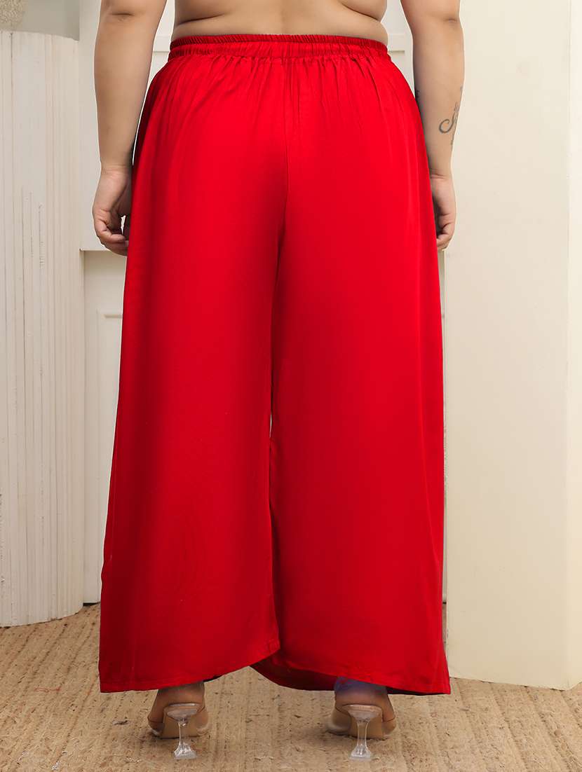 multi colored rayon palazzos - 22378852 -  Standard Image - 4