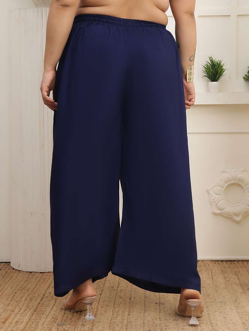 women pack of 2 plus size solid palazzo - 22378908 -  Standard Image - 4