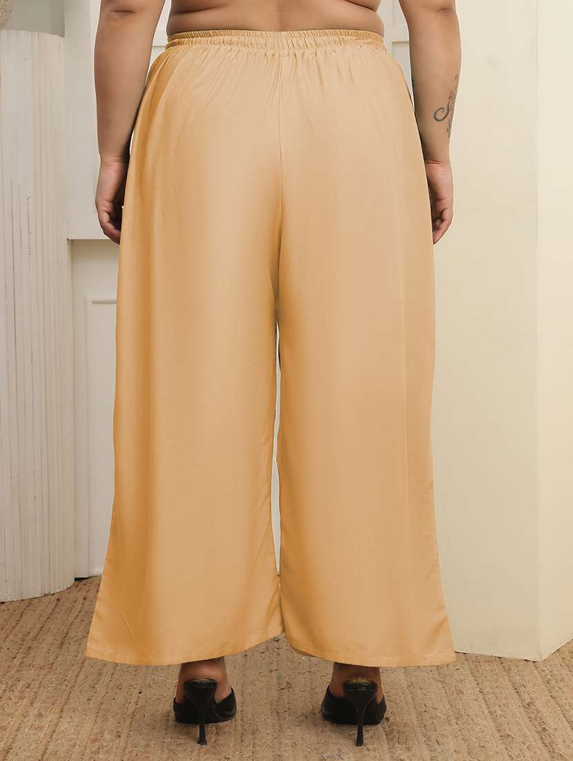 women pack of 2 plus size solid palazzo - 22378971 -  Standard Image - 4