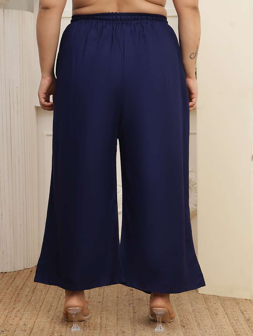 women pack of 2 plus size solid palazzo - 22378996 -  Standard Image - 4