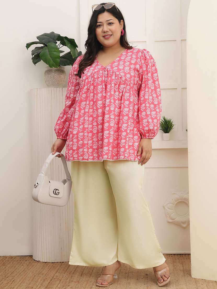 women pack of 2 plus size solid palazzo - 22379003 -  Standard Image - 6