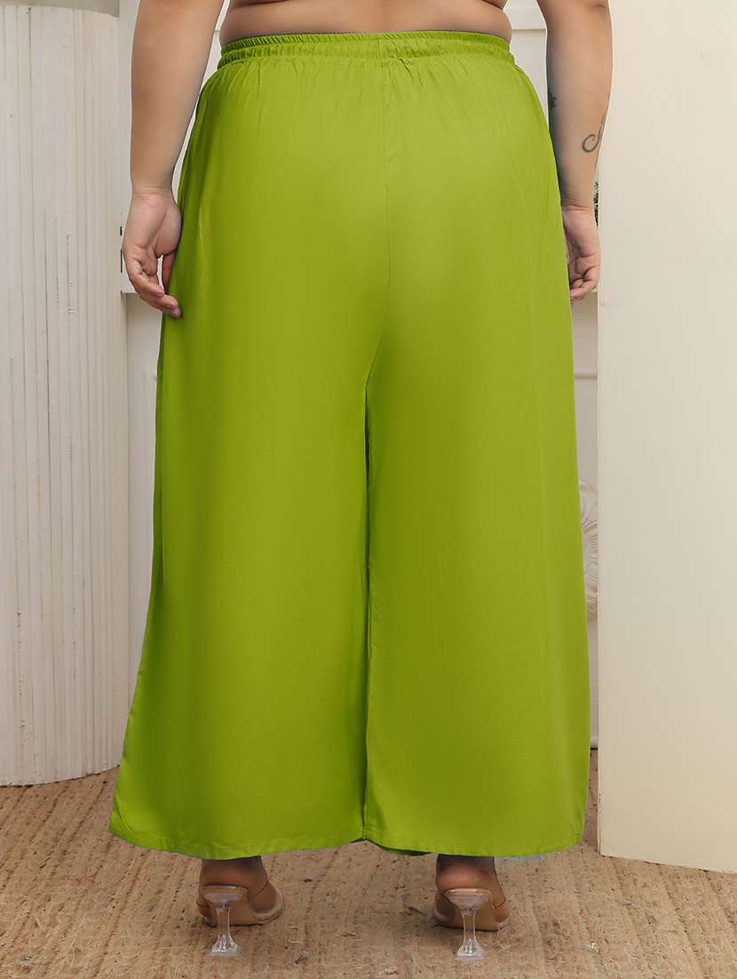 women pack of 2 plus size solid palazzo - 22379095 -  Standard Image - 4