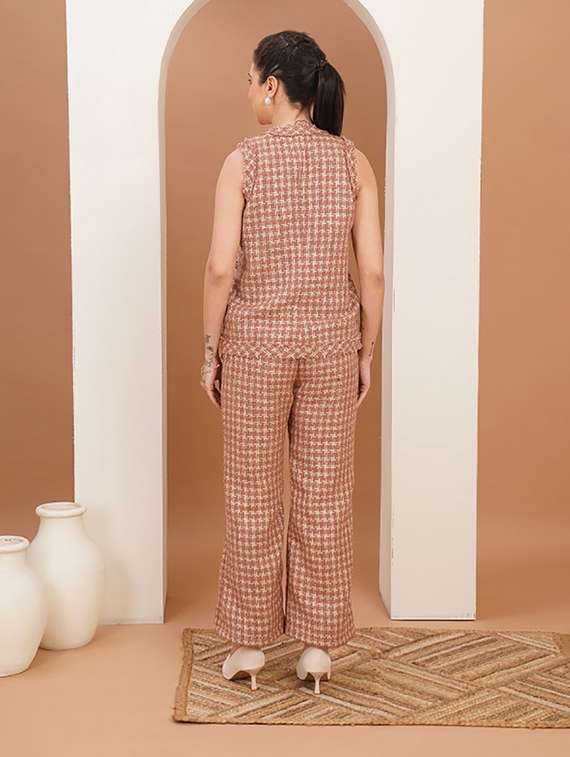 women self designed top and trouser co-ord set - 22379175 -  Standard Image - 4
