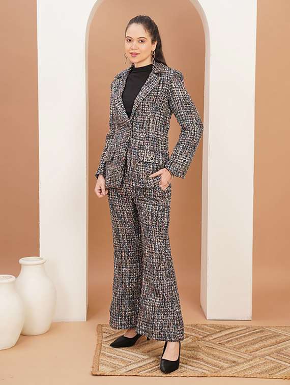 women self designed blazer and trouser co-ord set - 22379201 -  Standard Image - 4