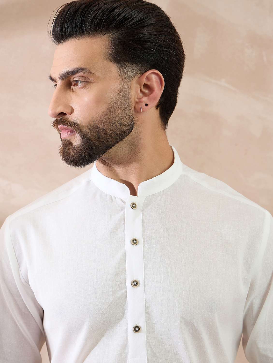 men solid long sleeve kurta - 22379252 -  Standard Image - 1