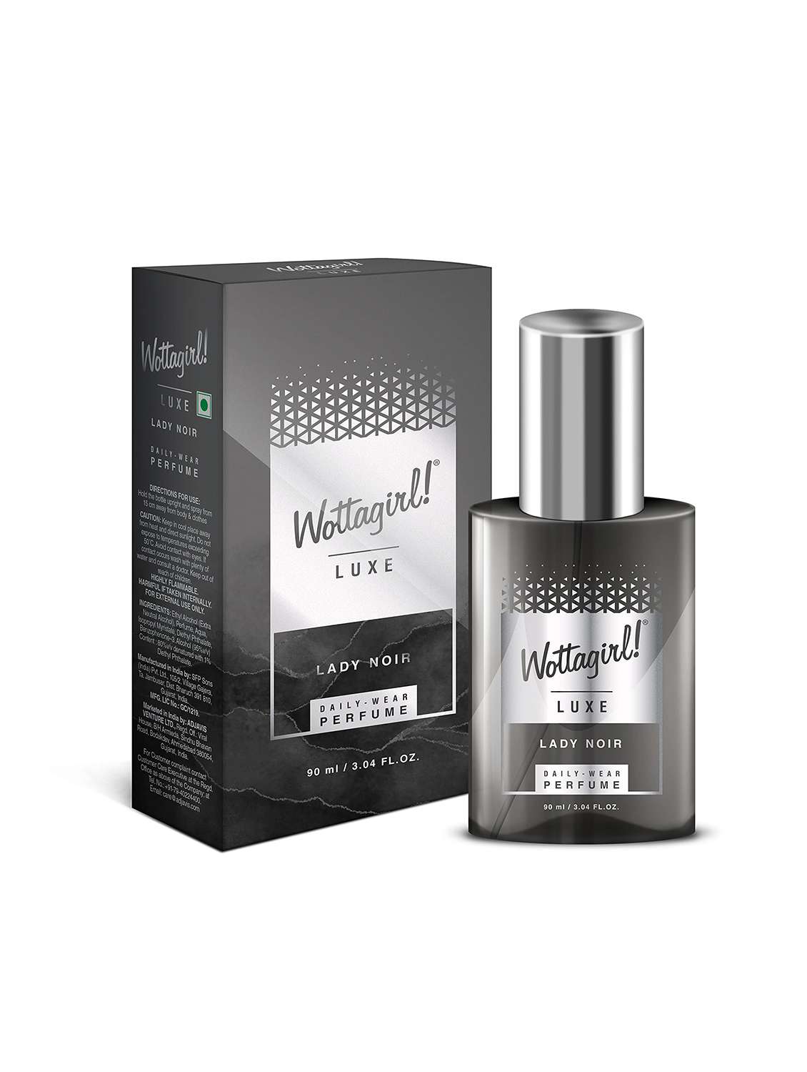 wottagirl! luxe lady noir long lasting perfume- for women (90ml) - 22379323 -  Standard Image - 1