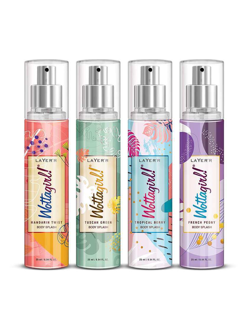 layer'r wottagirl wood body splash spray for women, 25ml (pack of 4) - 22379334 -  Standard Image - 1