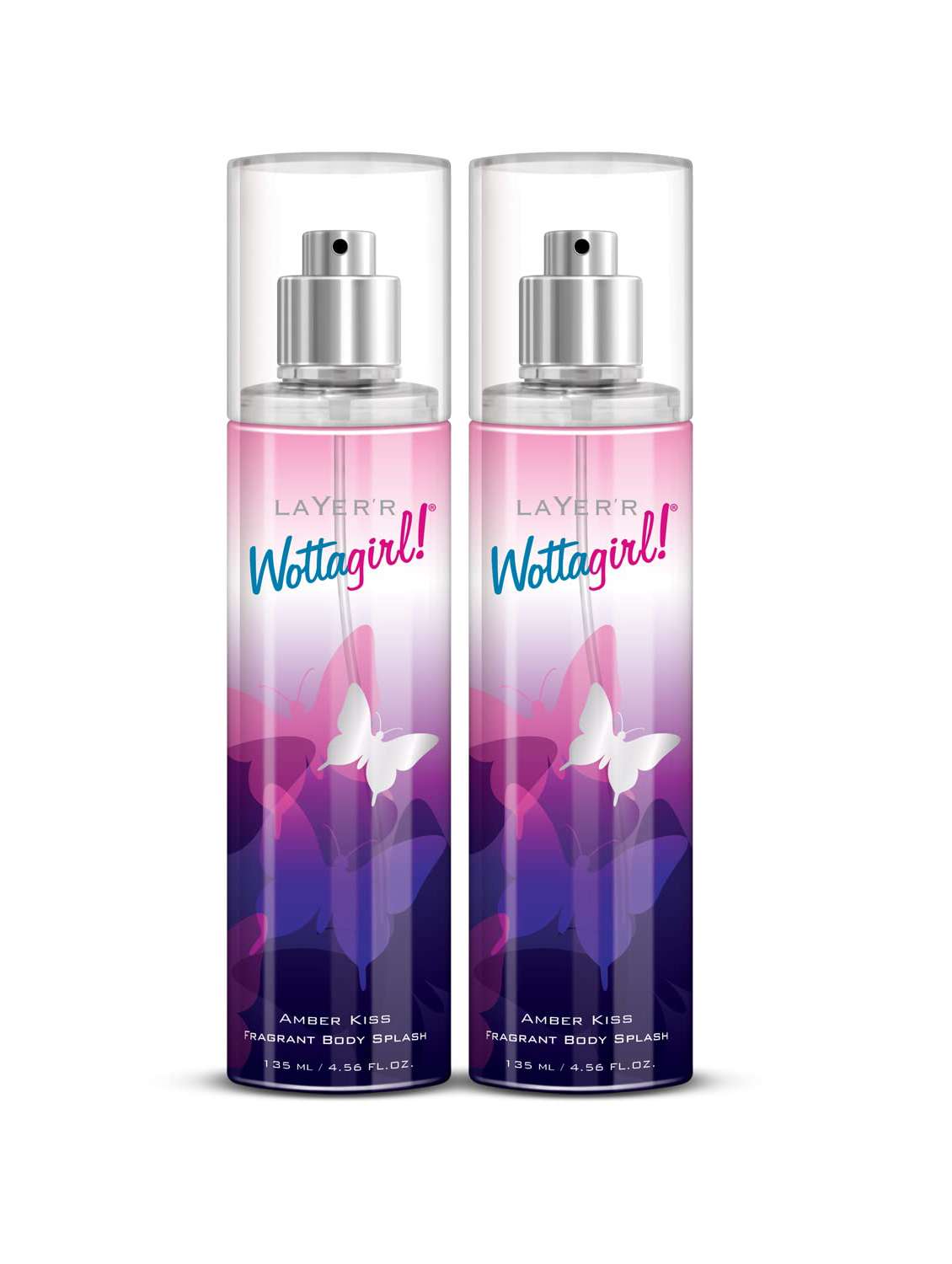 layer'r women wottagirl amber kiss fragrant body splash | long lasting liquid fragrance (135ml) (pack of 2) - 22379335 -  Standard Image - 1