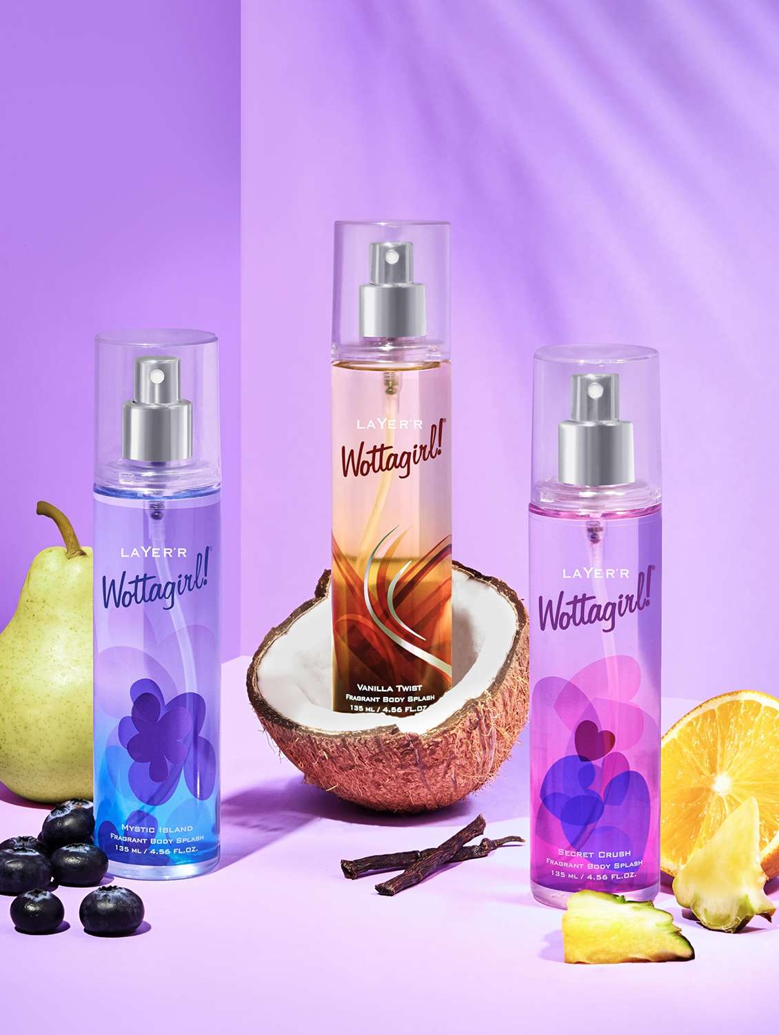 layer'r women wottagirl amber kiss fragrant body splash | long lasting liquid fragrance (135ml) (pack of 2) - 22379336 -  Standard Image - 1