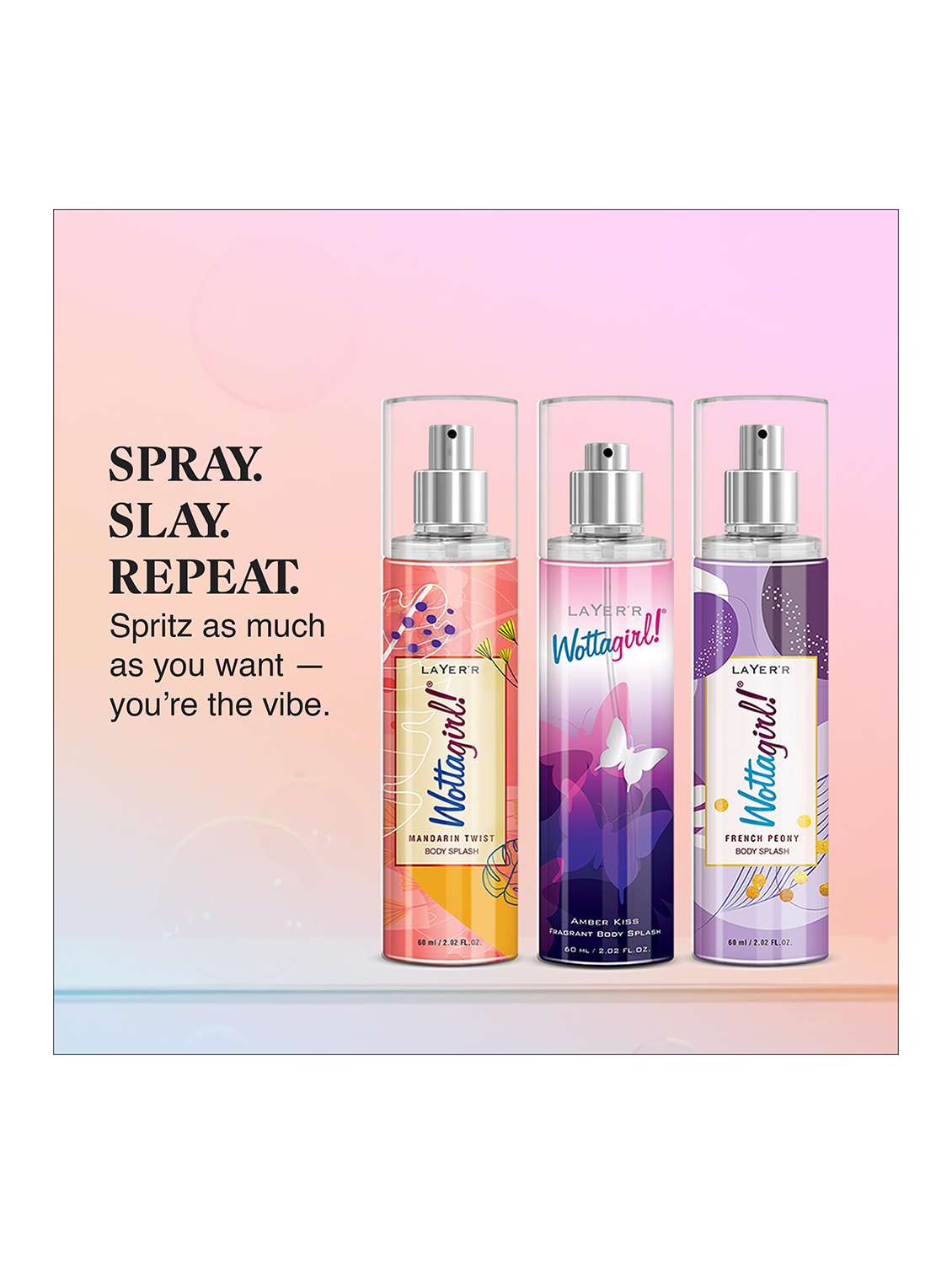 women wottagirl longlasting fragrance pack of 3 - 22379339 -  Standard Image - 1