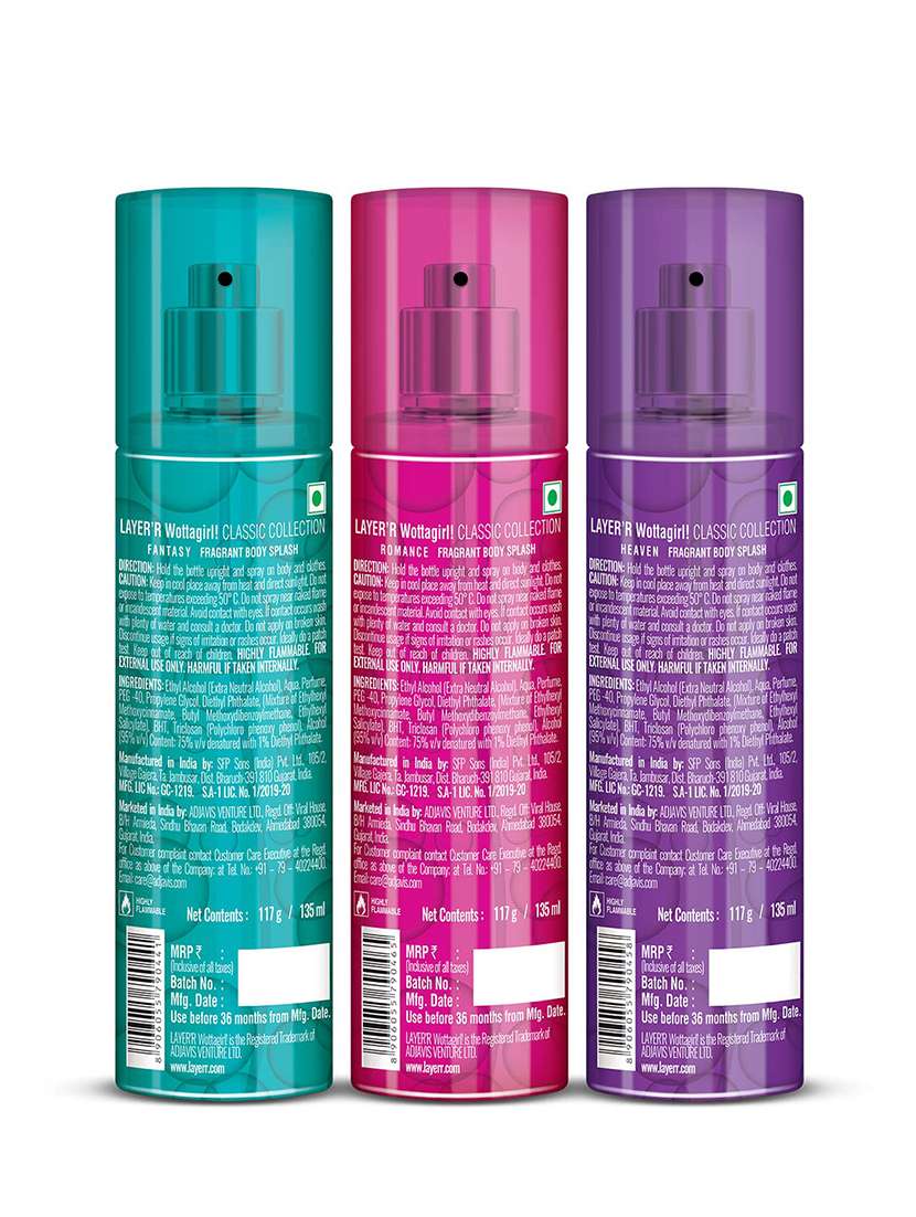 women wottagirl longlasting fragrance pack of 3 - 22379341 -  Standard Image - 1