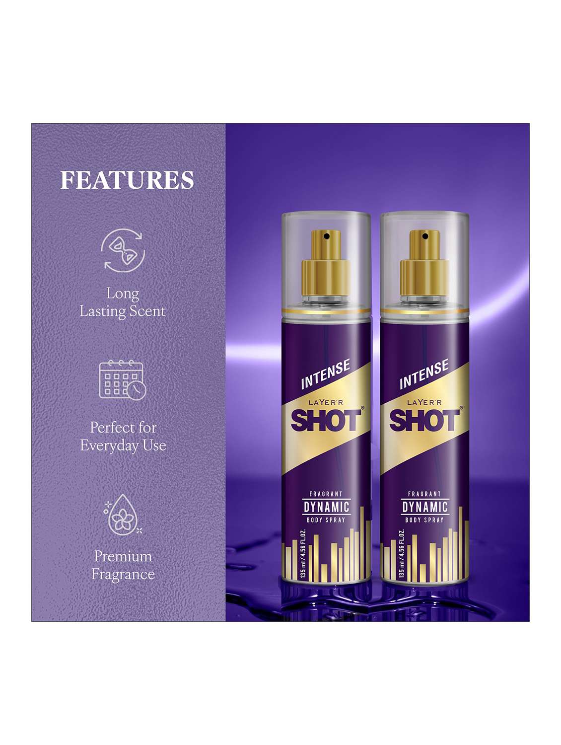 layer'r shot iconic long lasting fragrance body spray  -  for men (270 ml, pack of 2) - 22379383 -  Standard Image - 1