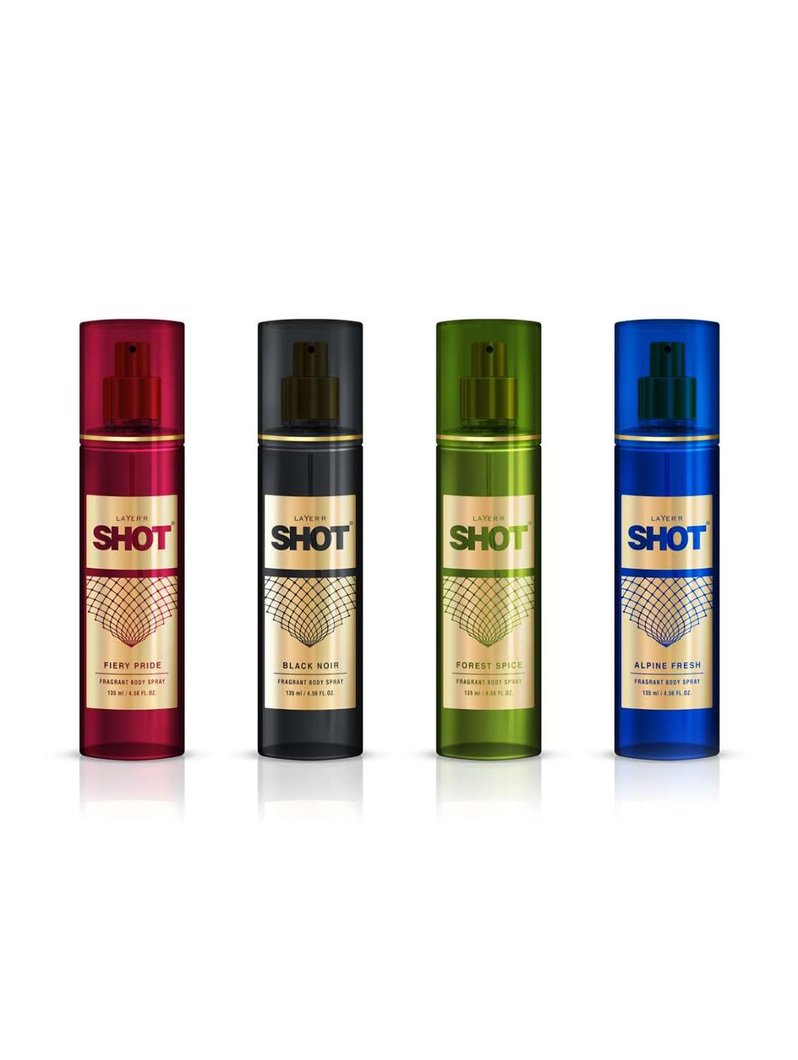  long lasting fragrance body spray  -  for men pack of 4 - 22379384 -  Standard Image - 1