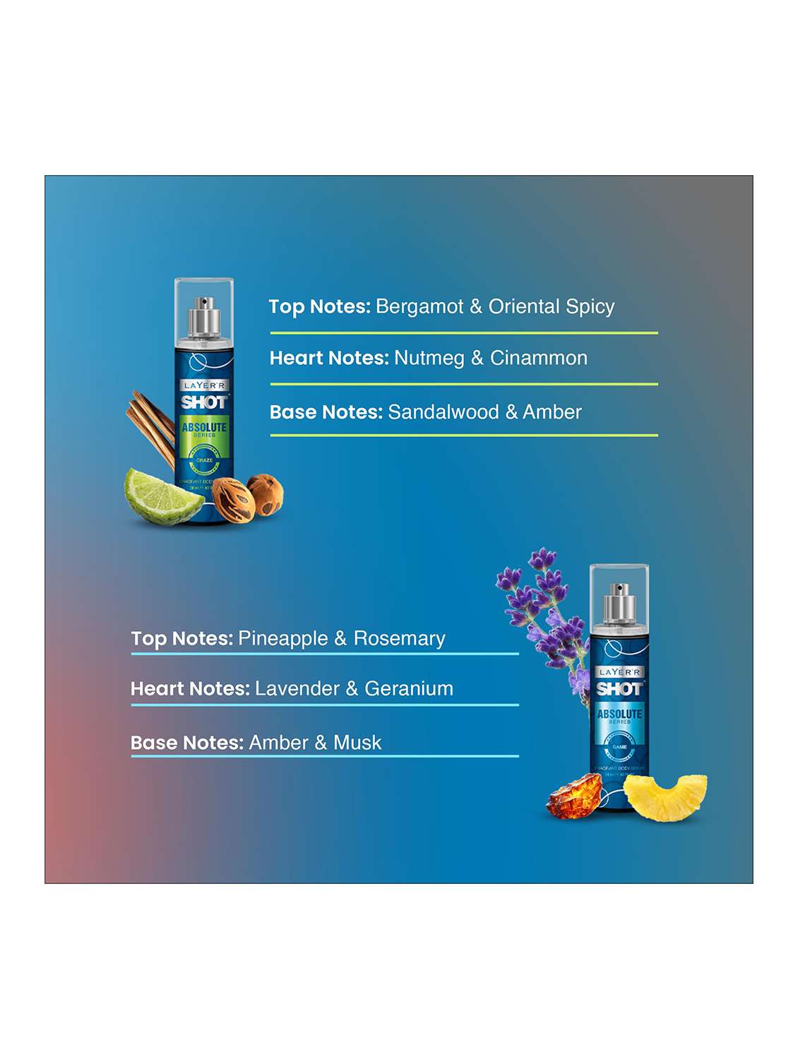  long lasting fragrance body spray  -  for men pack of 4 - 22379386 -  Standard Image - 4