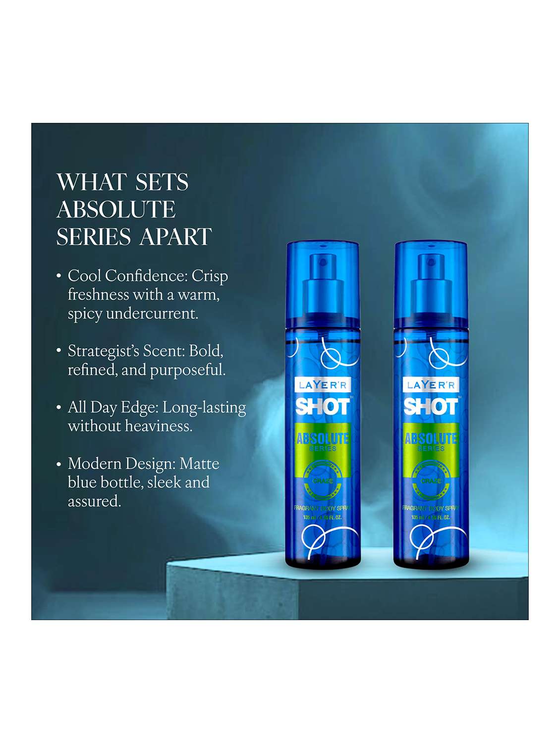 long lasting fragrance body spray  -  for men pack of 2 - 22379389 -  Standard Image - 1