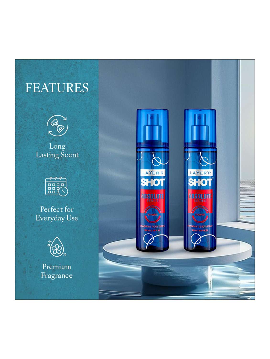 long lasting fragrance body spray  -  for men pack of 2 - 22379391 -  Standard Image - 1