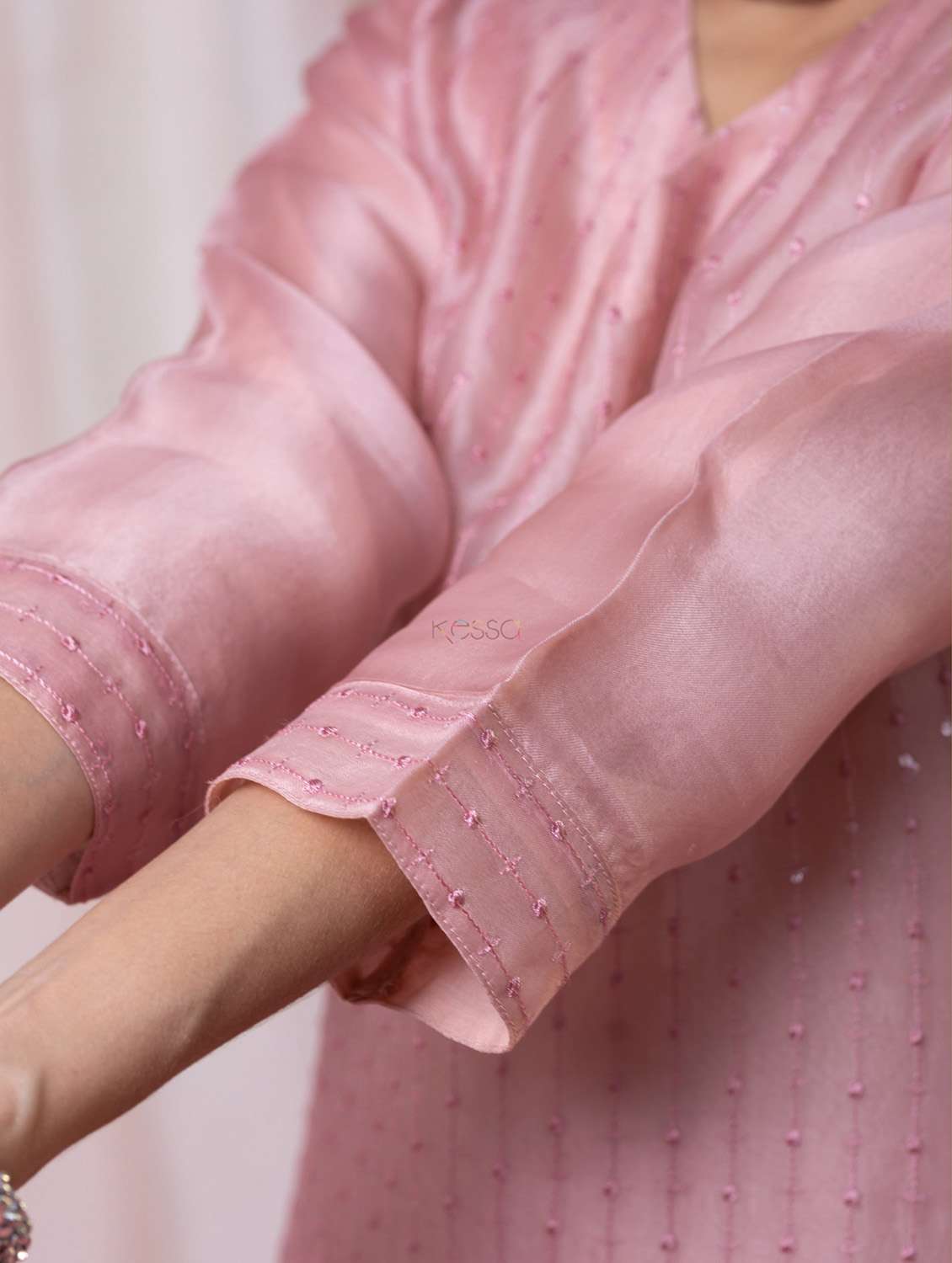 women self design three quarter sleeve kurta pant with dupatta set - 22379560 -  Standard Image - 4