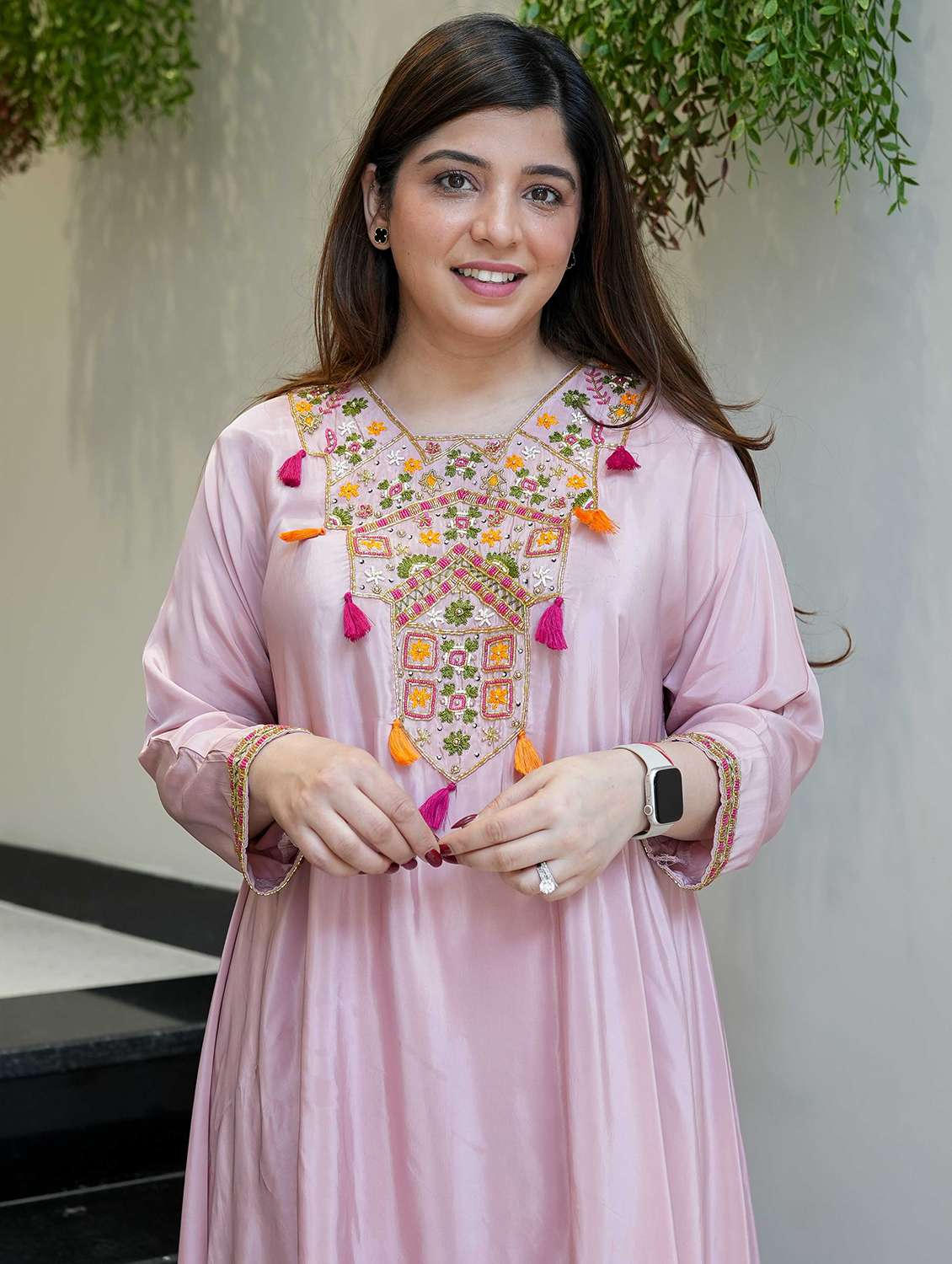 women solid with work long sleeve ethnic co-ord set - 22379626 -  Standard Image - 1