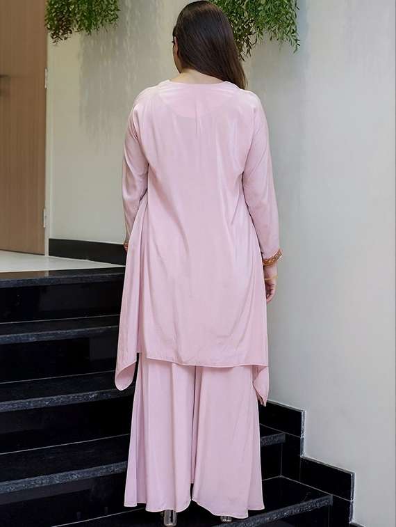 women solid with work long sleeve ethnic co-ord set - 22379626 -  Standard Image - 4