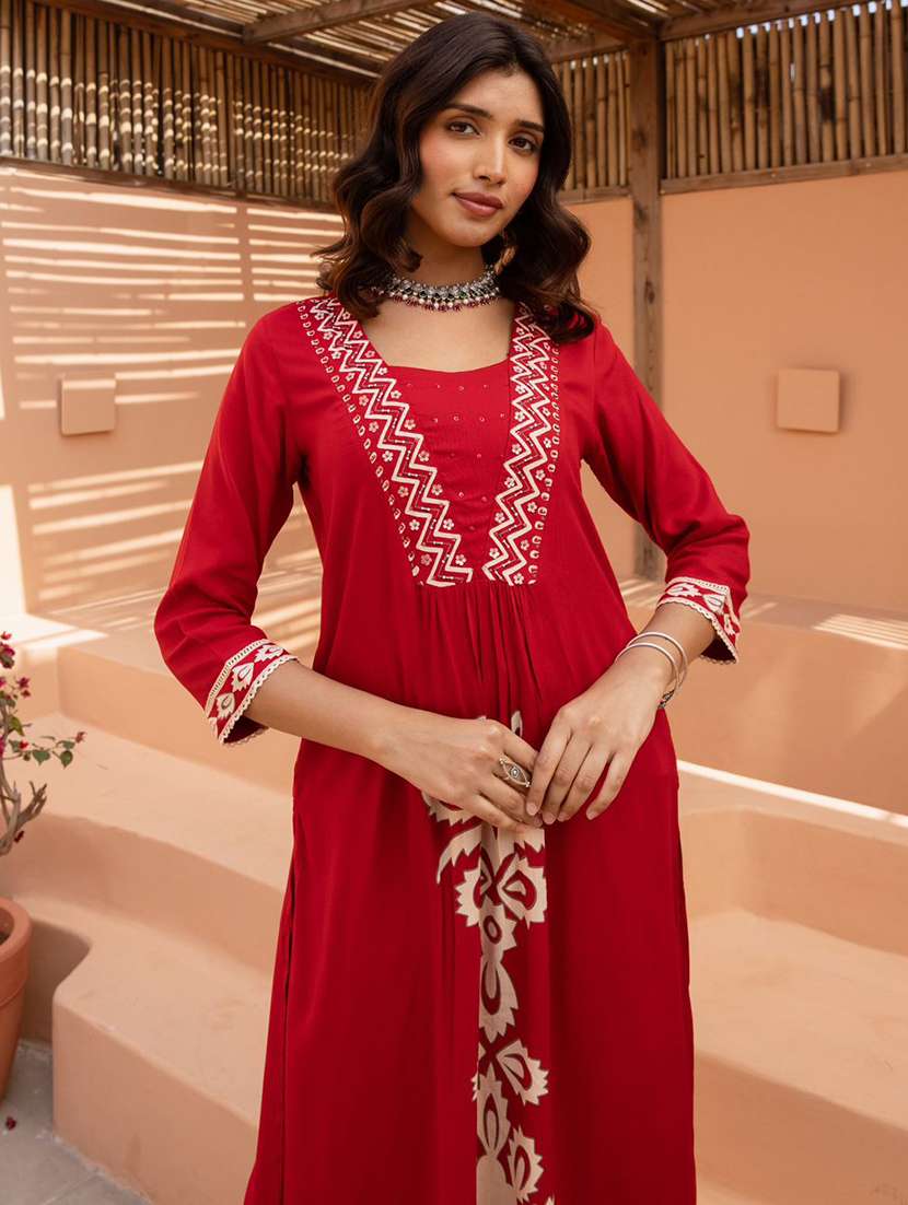 women printed kurta and pant set - 22379726 -  Standard Image - 1