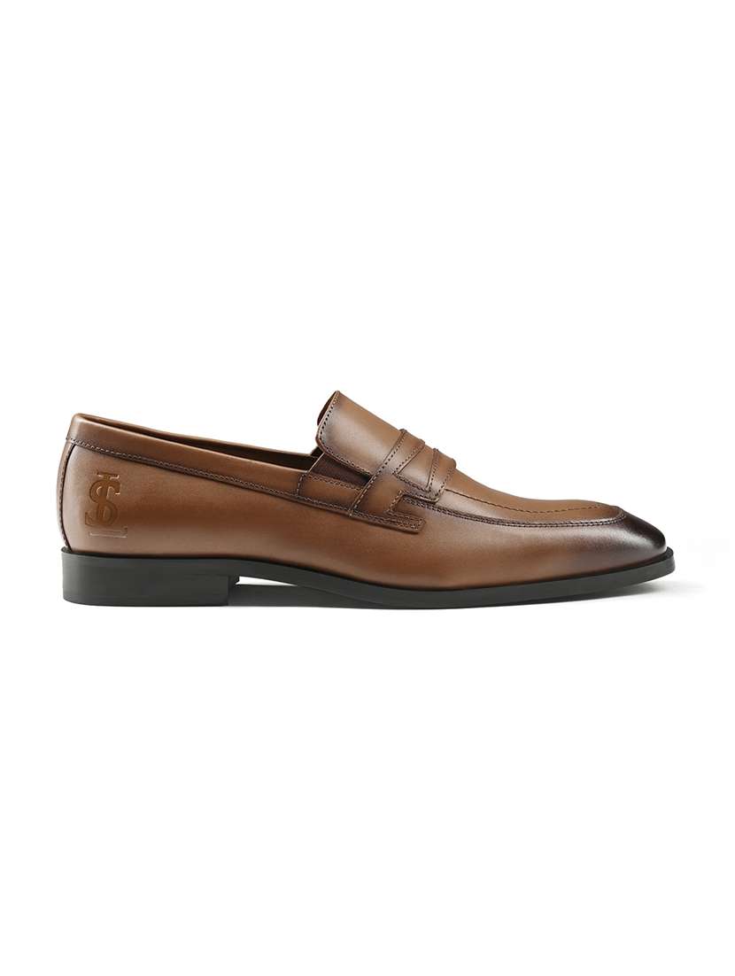men tan slip on formal shoes - 22379769 -  Standard Image - 4