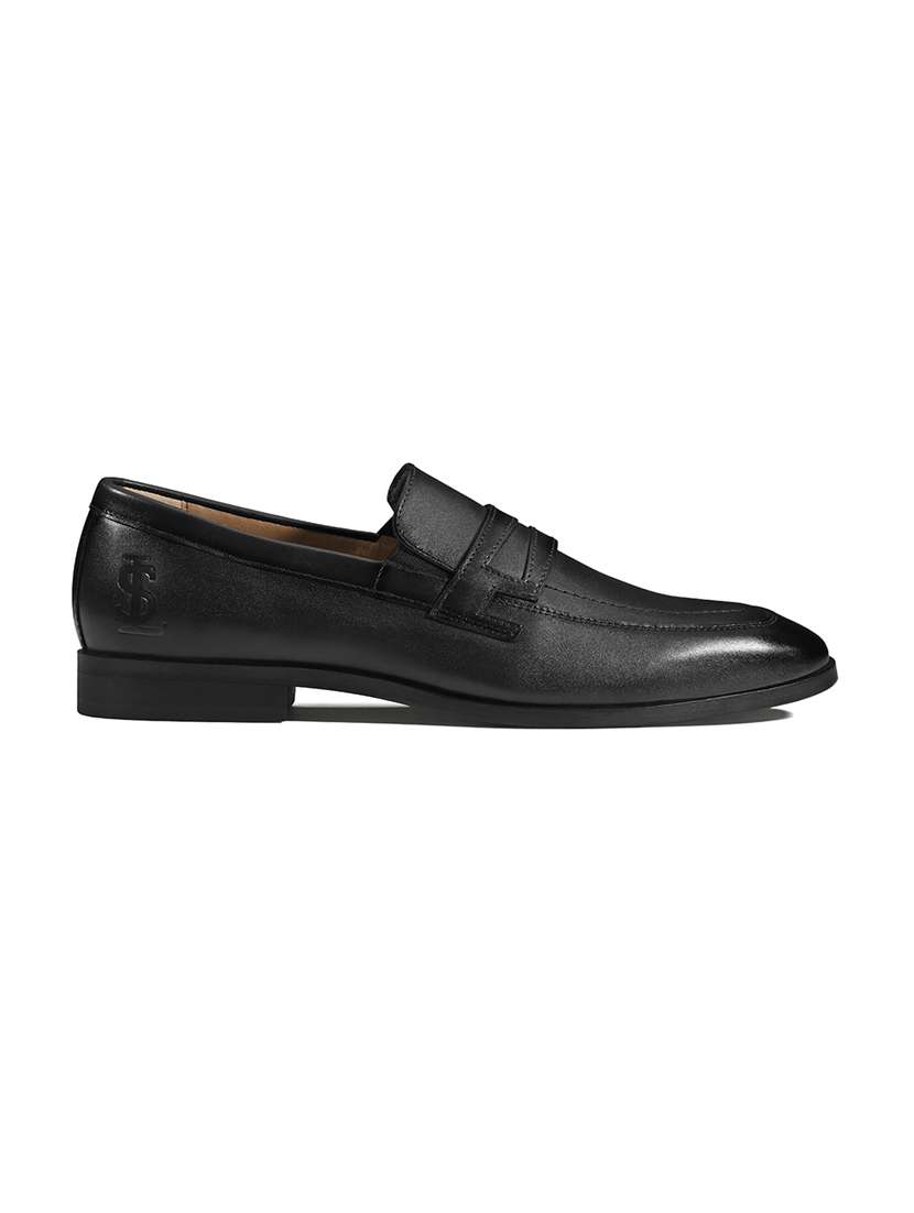 men solid slip on formal shoes - 22379770 -  Standard Image - 4