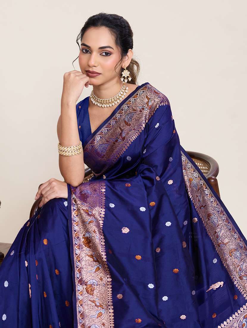 women self design bordered saree with blouse - 22379877 -  Standard Image - 1