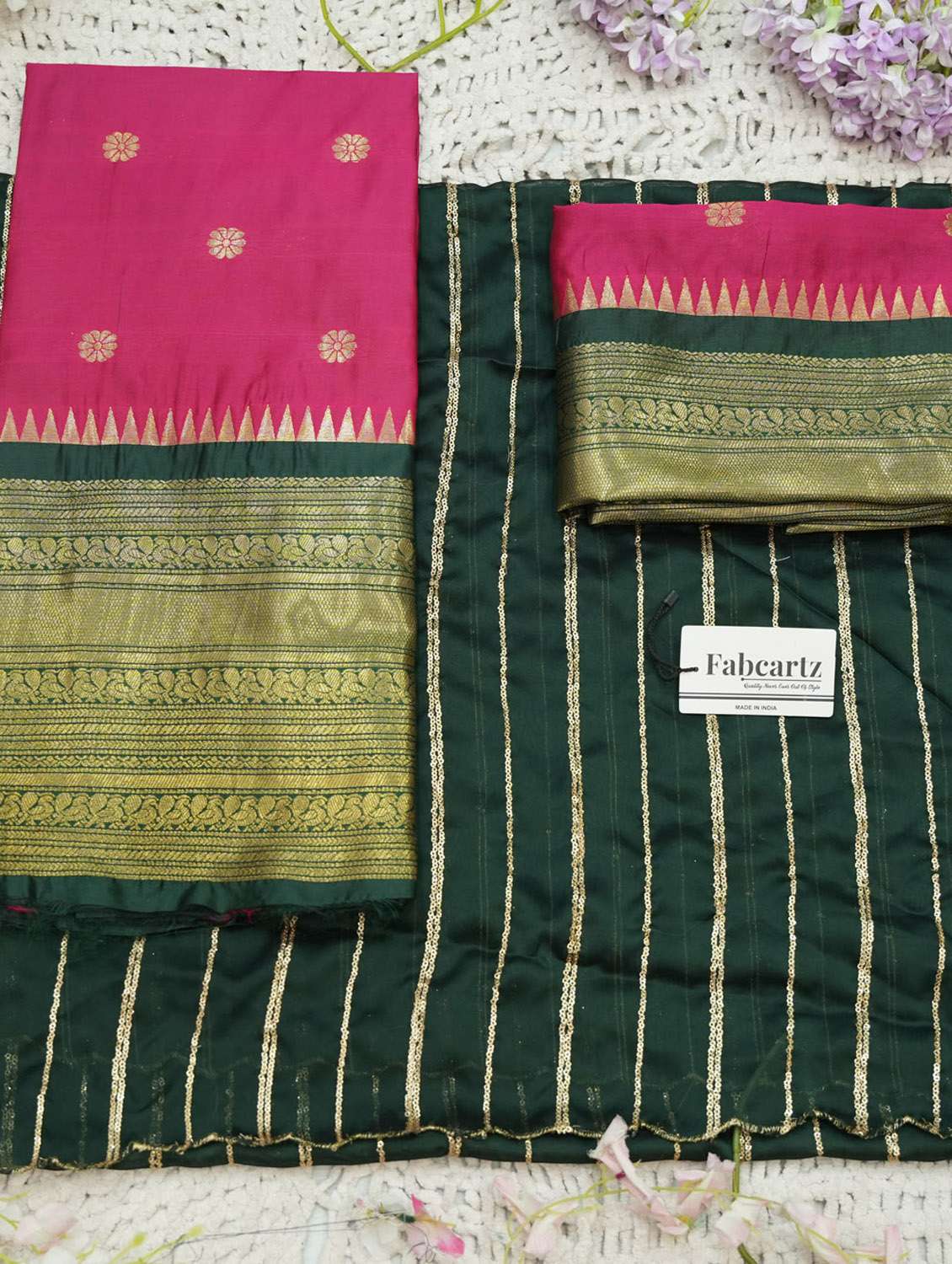 pink silk flared lehenga - 22379897 -  Standard Image - 4