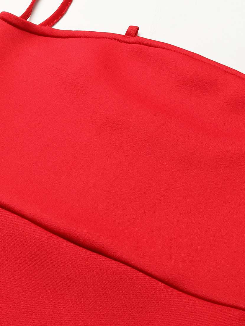 women solid sleeveless tube sheath dress - 22380025 -  Standard Image - 1